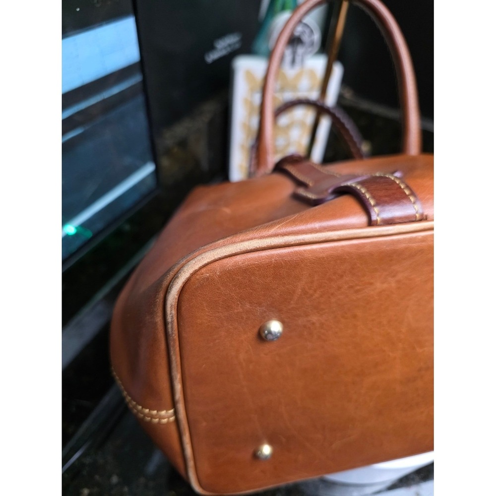 Dooney & Bourke Mitchell Satchel Tan Florentine Leather Doctor Bag Large - Picture 16 of 16